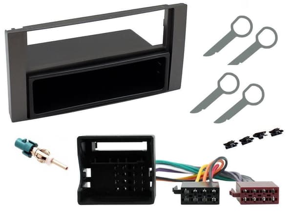 Single Din Fascia Fitting Kit Adaptor Surround Panel Wiring ISO Harness For Ford
