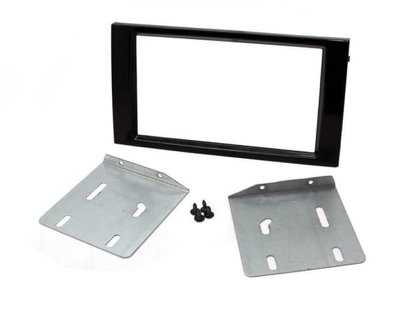 RADIO STEREO FACIA FASCIA CT23ST22 FOR SEAT LEON IBIZA DOUBLE DIN BLACK BRACKETS