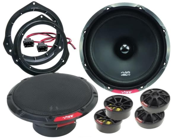 Vibe SLICK 6 Comp 540W Front Component Speakers+Kit For Mercedes Vito 2014-2021