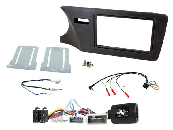 CTKHD14 MATTE BLACK DOUBLE DIN FACIA STEERING CONTROLS FOR HONDA CITY LEFT HAND