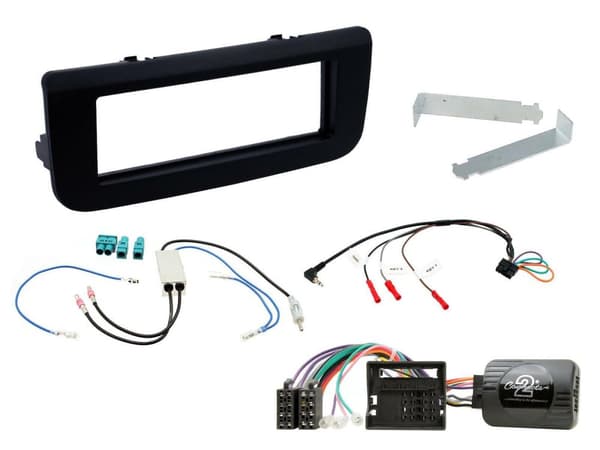 CTKSK10 BLACK DIN FACIA STEERING CONTROLS TWIN FAKRA FOR SKODA FABIA ROOMSTER