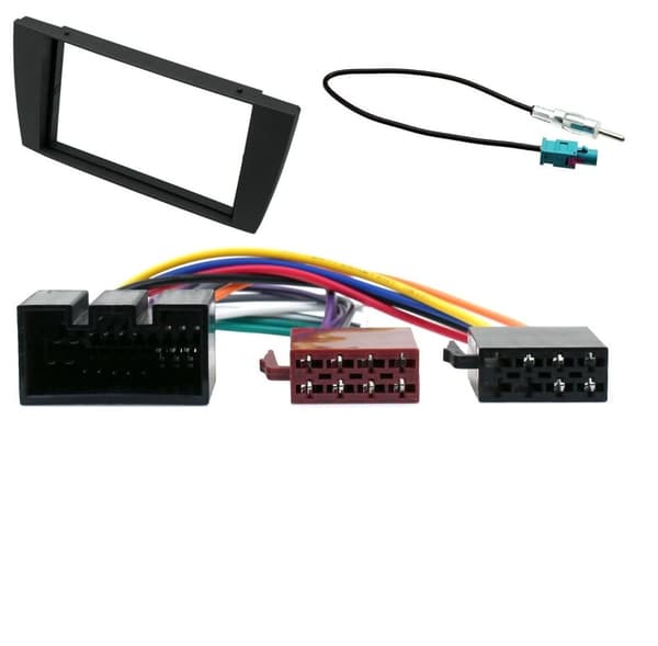DOUBLE DIN FACIA SURORUND PANEL ISO WIRING FULL KIT FOR JAGUAR S TYPE X TYPE