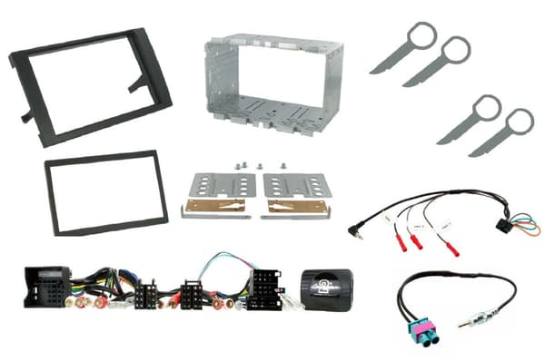 CTKAU04 FOR AUDI A4 07-09 DOUBLE DIN FASCIA CAGE FITTING KIT STEERING CONTROLS