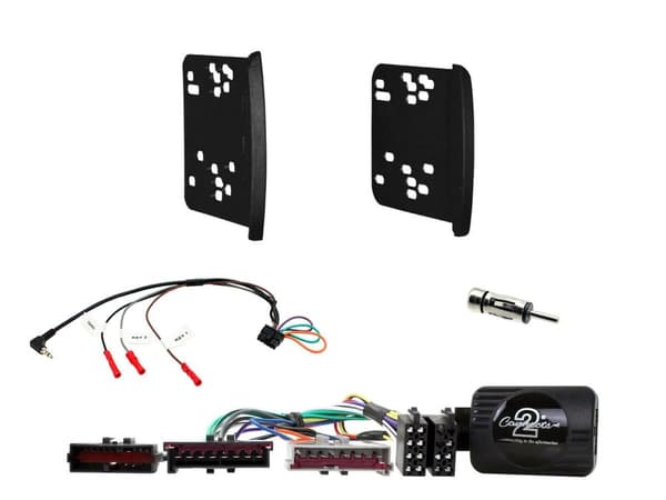 CTKFD80 BLACK BRACKETS INSTALL DOUBLE DIN STEERING CONTROLS FOR FORD FOCUS 98-04
