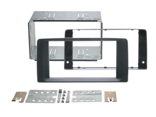 RADIO STEREO FACIA FASCIA PLATE CT23MN01 FOR MAN TGX DOUBLE DIN BLACK 2008 CAGE