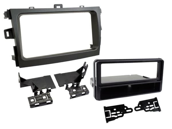 CD RADIO STEREO FACIA FASCIA SILVER CT24TY21 FOR TOYOTA COROLLA 09-13 DOUBLE DIN