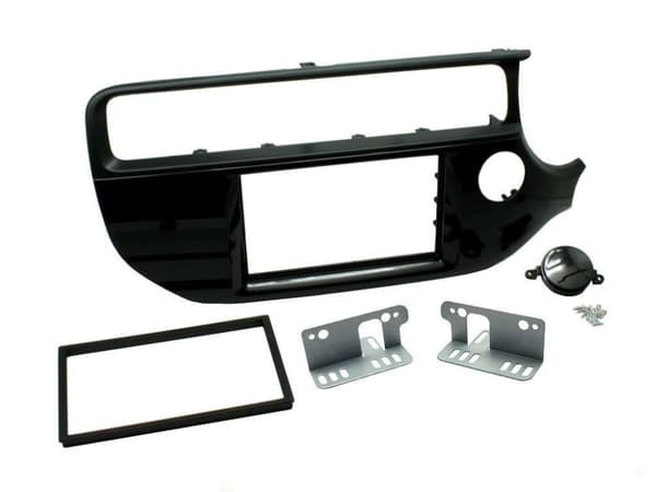 RADIO STEREO FACIA FASCIA PLATE CT23KI56 FOR KIA RIO RHD DOUBLE DIN GLOSS BLACK