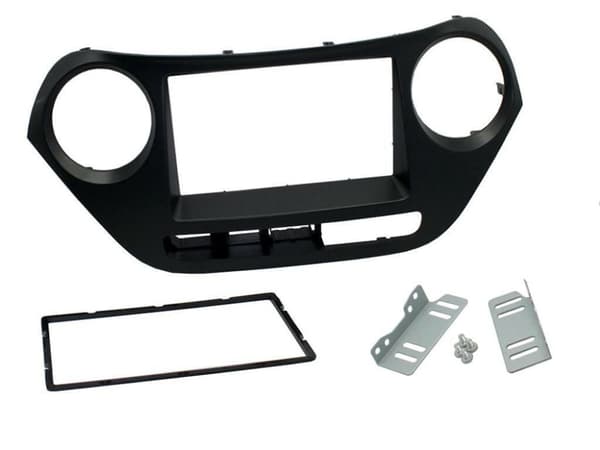CD RADIO STEREO FACIA FASCIA CT23HY38 FOR HYUNDAI i10 BLACK 2014 BRACKETS KIT