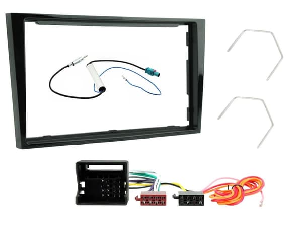 Double Din Piano Black Stereo Facia Fascia Kit fits Vauxhall Antara 2006-2015