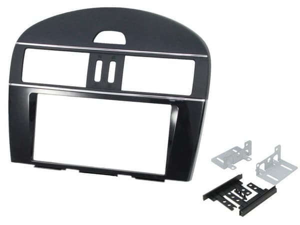 RADIO STEREO FACIA FASCIA CT23NS16 DOUBLE DIN BLACK FITS NISSAN TILDA PULSAR