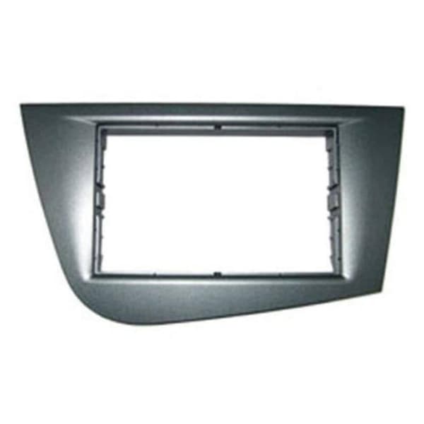 CD RADIO STEREO DOUBLE DIN FACIA FASCIA PANEL TRIM GREY DFP-18-02 FOR SEAT LEON