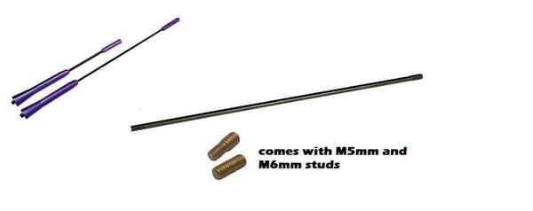 BLUE BEE-STING/WHIP STYLE CAR RADIO AERIAL ANTENNA MAST REPLACEMENT 3 SECTION