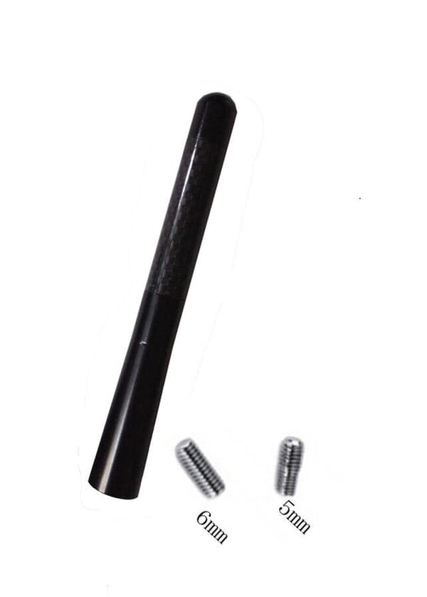 CAR BEE-STING SHORT STUBBY  BLACK CARBON FIBRE ARIEL AERIAL ARIAL MAST ANTENNA