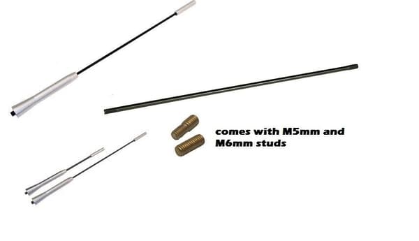 GENUINE REPLACEMENT SILVER ALLOY AERIAL MAST FITS ALFA MITO SPIDER BEE STING