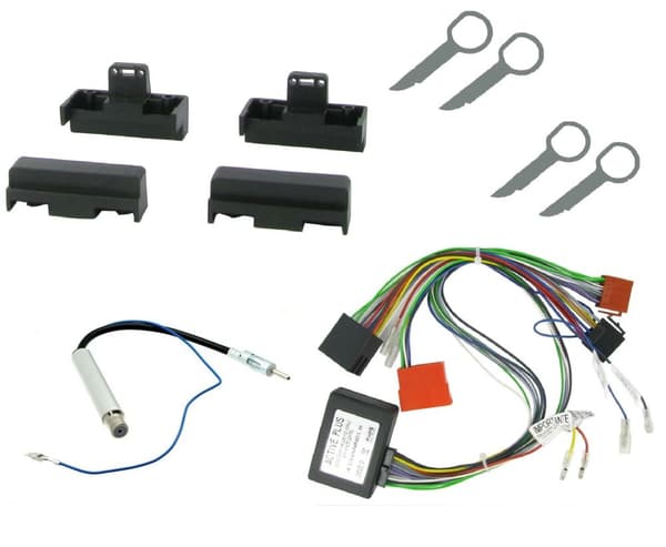 ISO AERIAL HALF BOSE REAR AMPLIFIED SINGLE DIN FASCIA FITTING KIT FITS AUDI A6