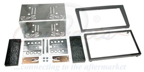 BLACK DOUBLE DIN FACIA FASCIA CD RADIO STEREO FOR VAUXHALL AGILA CORSA VIVARO