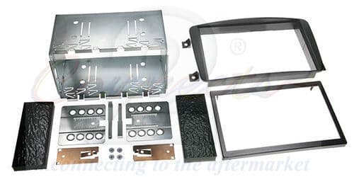 STEREO DOUBLE DIN FACIA FASCIA SURROUND PANEL KIT FOR MERCEDES C CLASS CLK VITO