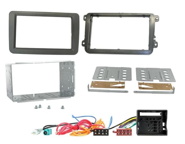 Double Din Fascia Cage Fitting Wiring Harness Adapter For VW Golf Passat Caddy