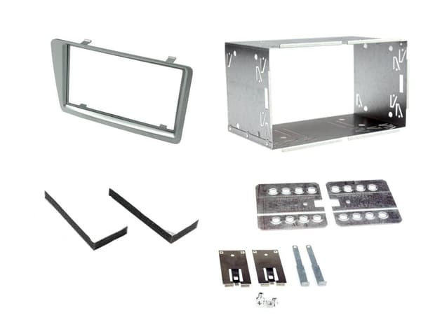 RADIO STEREO FACIA FASCIA SILVER DOUBLE DIN BRACKET FITS HONDA CIVIC DFPK-15-03S