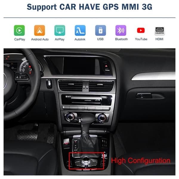 Trådløs Carplay Android Auto, Airplay Mirror Link, Car Play-funktioner, Bnav