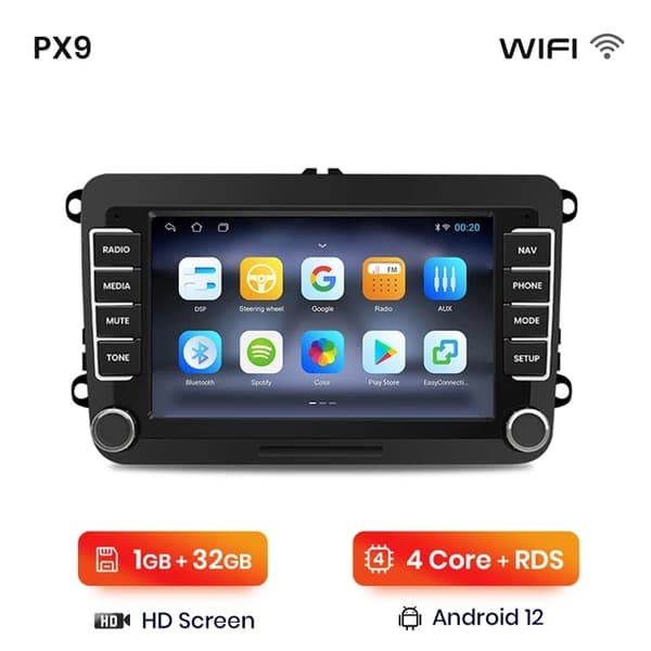 Auton radio multimedia, CarPlay, 2din autoradio, WIFI (1GB-16GB) A-2