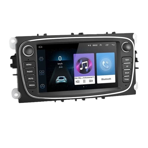 Auton stereo, jaettu näyttö, GPS-navigointi, Valkoinen 8G 128G