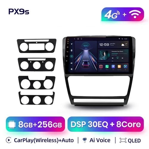 CarPlay-autoradio, langaton yhteys, Android Auto -integrointi, 4G-WIFI 4GB-64GB