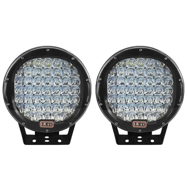 LED Arbejdslys, 9 tommer, 225W, Sort 2 stk