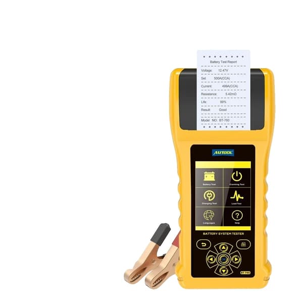 Bilbatteritestare, Termisk skrivare, Stöd för flera språk