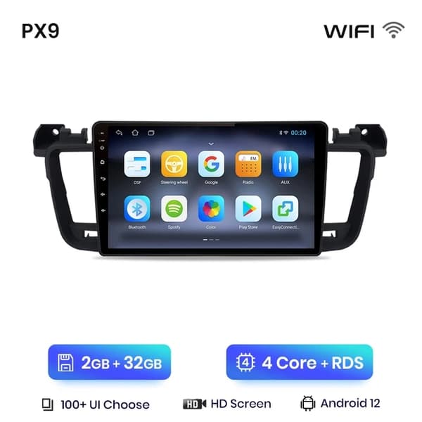 Carplay-autoradio, langaton Carplay, monimedia GPS-navigointi, WIFI 2GB-32GB A-1