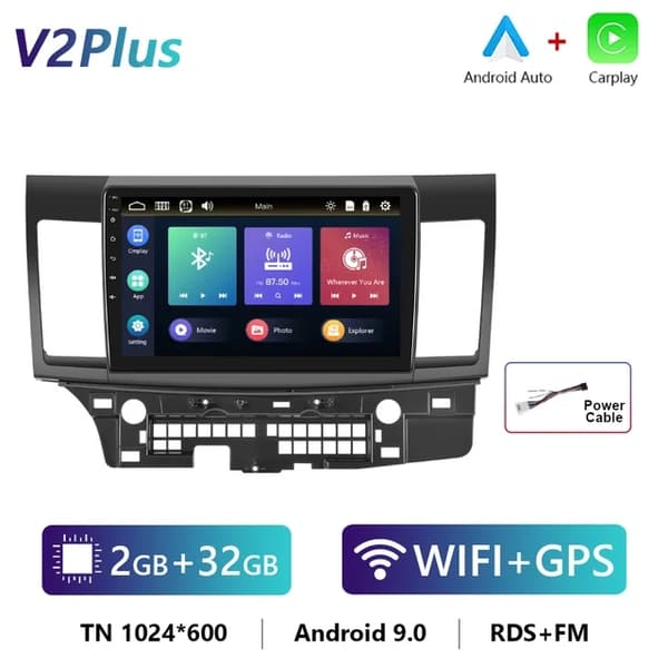 Auton radio, 4G WiFi-yhteys, Carplay-yhteensopivuus, 4Core 16G Carplay