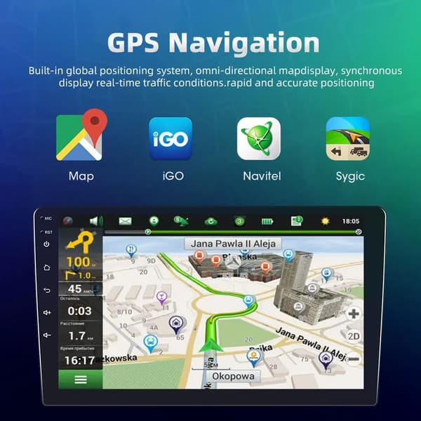 Auton radio, 4G WiFi-yhteys, Carplay-yhteensopivuus, 4Core 16G Carplay