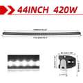 Miniatyrbild 2 av 2: LED-ljusramp, super tunn design, offroad-kombinationsfunktion, 6 D 38 tum 180W