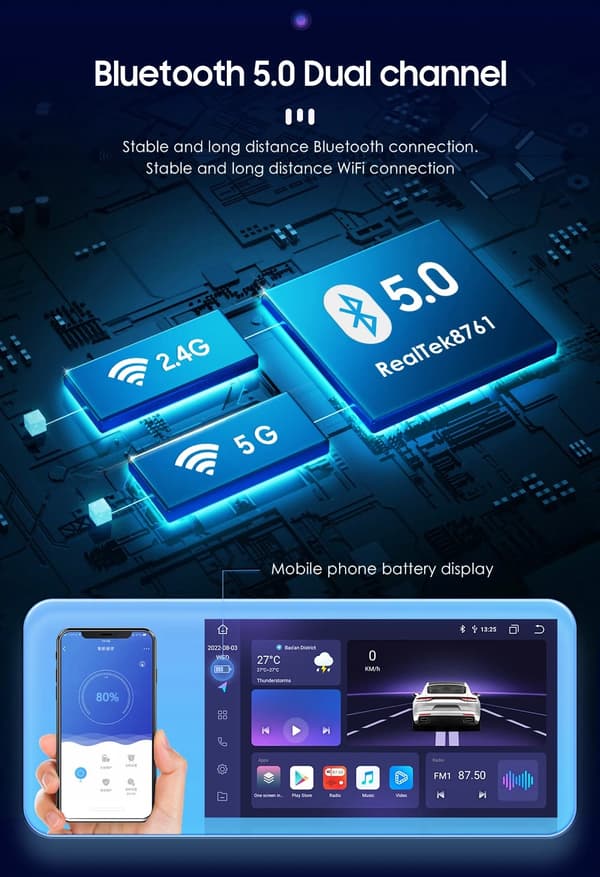 Bil Multimedia, Android 12, Carplay Integration, S2 AI