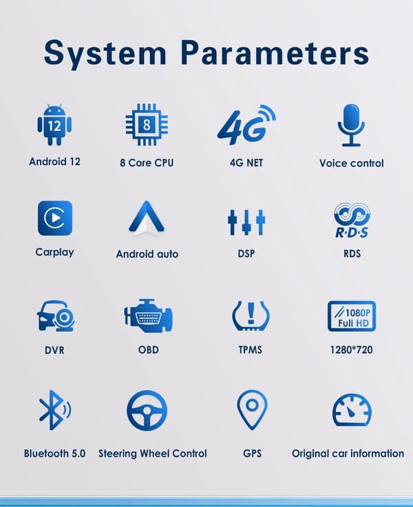 Bil Multimedia, Android 12, Carplay Integration, S2 AI