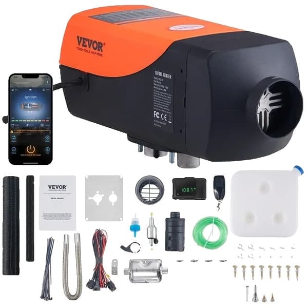 Bilvarmer, Diesel luftvarmer, Fjernbetjening, 5KW Bluetooth