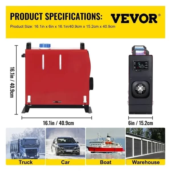 Auton lämmitin, kaukosäädin, lisälämmitin, 5KW sininen LCD 4 reikää