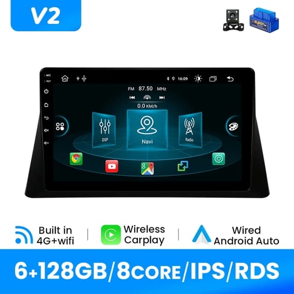 Carplay, Android 13, GPS, V1 (4GB 32GB)