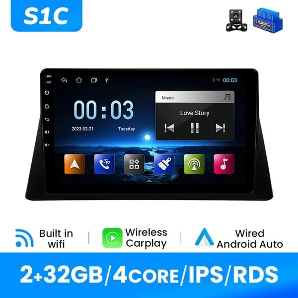 Carplay, Android 13, GPS, V1 (4GB 32GB)