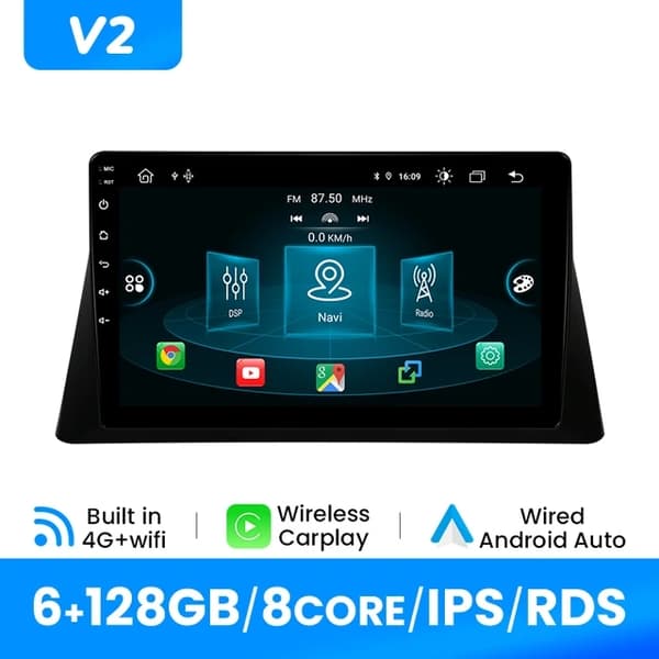 Autonäyttö, Android 13, GPS, V1 (4GB 32GB)