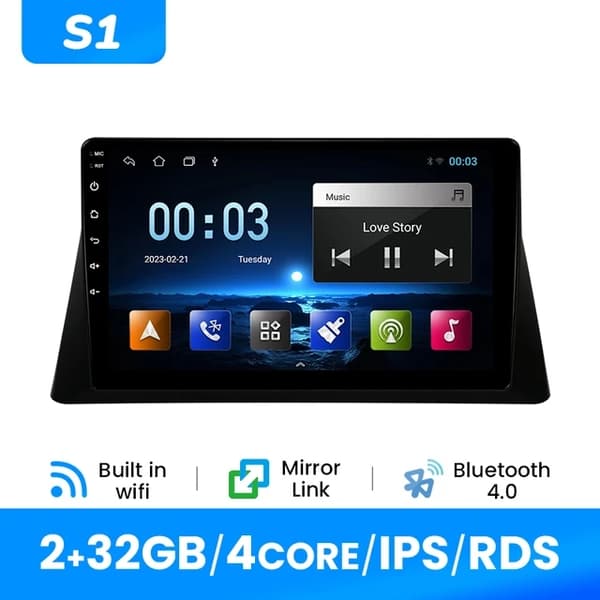 Autonäyttö, Android 13, GPS, V1 (4GB 32GB)