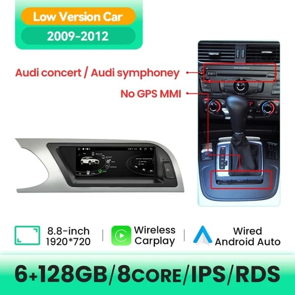 Carplay-afspiller, trådløs forbindelse, Ai-stemmestyring, LAV 2-32GB 13-16