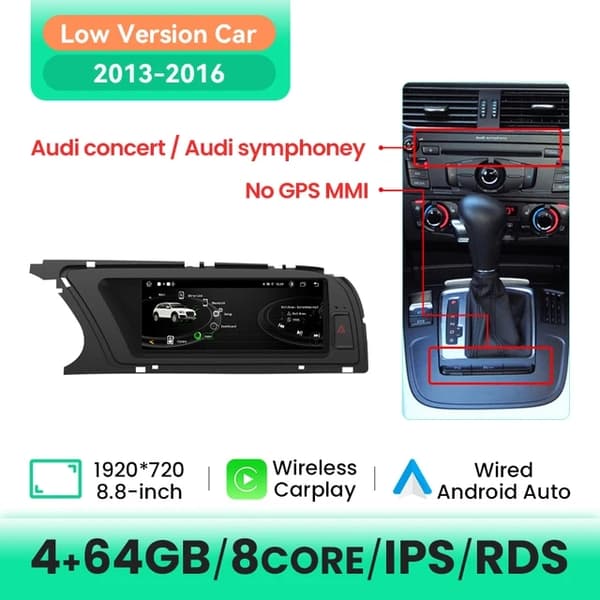 Carplay-soitin, langaton yhteys, Ai-ääniohjaus, LOW 2-32GB 13-16