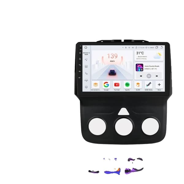 Android bilradio, 9 tommer touchscreen, Carplay integration, P3CP-2G 64G-4kerner