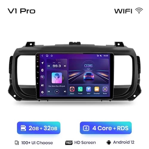 CarPlay Android Auto GPS-navigointi, 8G+128G tallennustila, kosketusnäyttö., V1 Pro C (2GB 32GB)