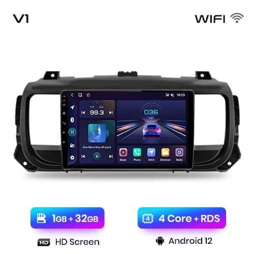 CarPlay Android Auto GPS-navigointi, 8G+128G tallennustila, kosketusnäyttö., V1 Pro C (2GB 32GB)