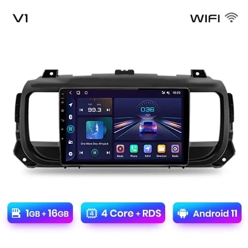 CarPlay Android Auto GPS-navigointi, 8G+128G tallennustila, kosketusnäyttö., V1 Pro C (2GB 32GB)