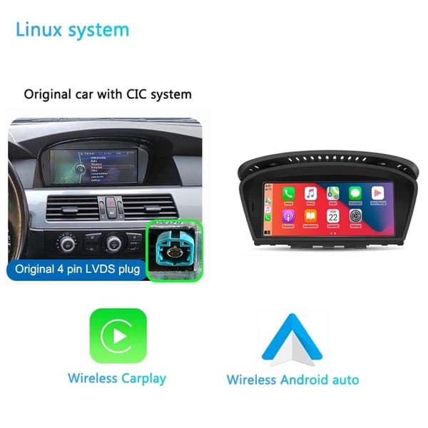 CarPlay Android Auto GPS-navigointi, 88 monitoiminäyttö, BMW 5/3-sarjan yhteensopivuus., CCC