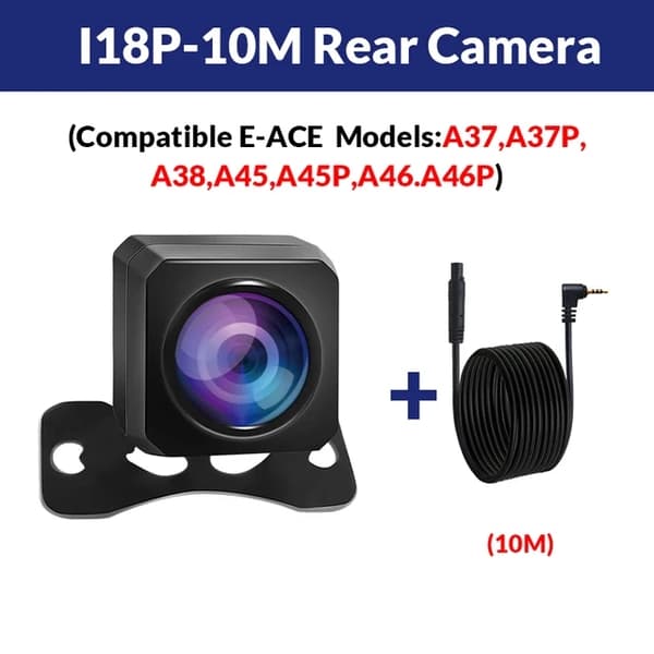 Bagspejlkamera, 1080P HD opløsning, vandtæt og natvision, I18P-10M Kabel