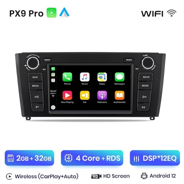 Carplay bilradio, multimedia GPS, Android Auto, WIFI 2GB-32GB A-2